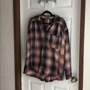 Free people Frayed button down